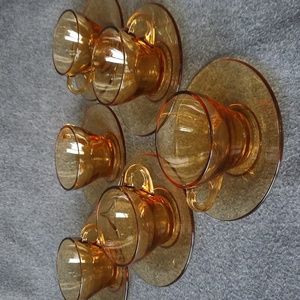 A Vintage set of 6 cup and saucer Bromioli Italy